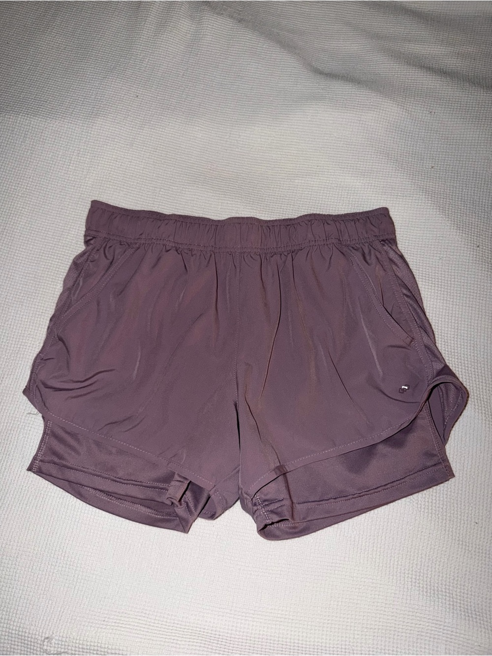 Women’s Athletic Shorts in Dusty Mauve with Built-In Liner